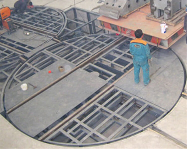 Industrial Heavy Load Rail Turntable Transfer Cart For Plant